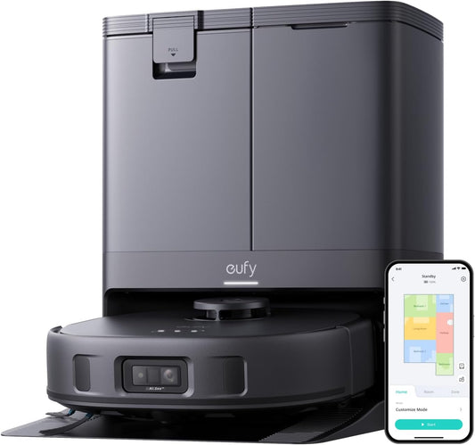 eufy X10 Pro Omni robot aspirateur, lavage/séchage auto, 8000Pa, obstacles