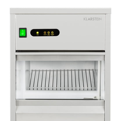 Klarstein Powericer XL machine à glaçons pro, 20kg/24h, 3.5kg réservoir, argent