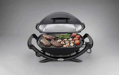 Weber Q2400 barbecue électrique gris foncé, support, 54x39cm, fonte