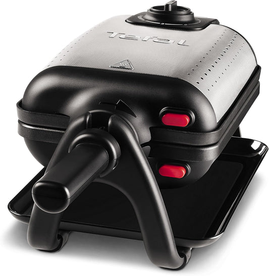 Tefal gaufrier 4-en-1 noir/inox gaufré