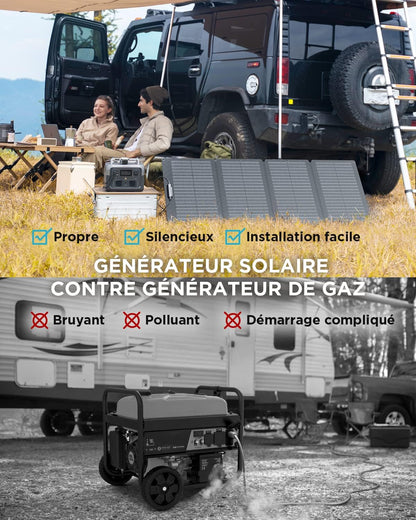 ECOFLOW RIVER 2 MAX + panneau solaire 160W, 1000W, reconditionné, emballage marqué