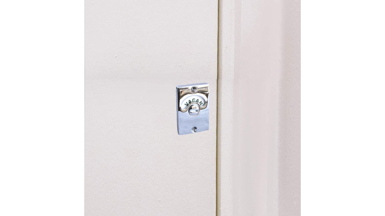 Serrure à pêne indicateur chromé pour salle de bain
