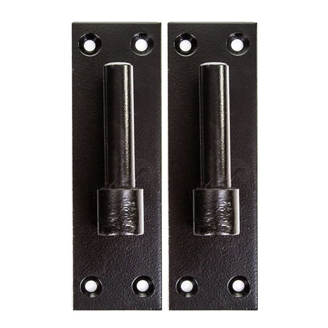 2 crochets de portail robustes pour supports de charnière de portail à bande, goupille de 16 mm, noir