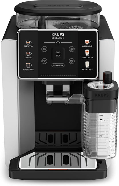 Krups Sensation Lait expresso grains, 6 boissons, carafe lait, EA912E10