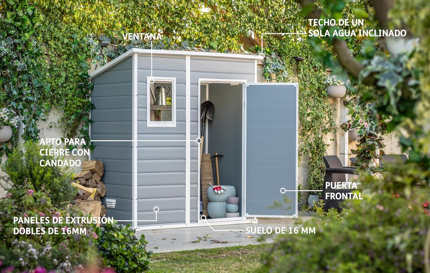 KETER Abri de jardin Manor 64 monopente 1.8m²
