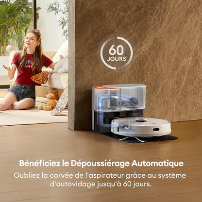 Ultenic T10 Pro robot aspirateur laveur, 4000Pa, lidar, auto-vidage, Alexa