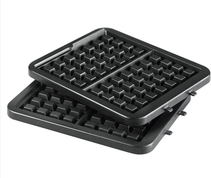 Tefal gaufrier 4-en-1 noir/inox gaufré