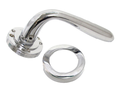 POIGNÉES DE PORTE À LEVIER CHROMÉES MARINA PEARL Modernes Style Rose Ronde