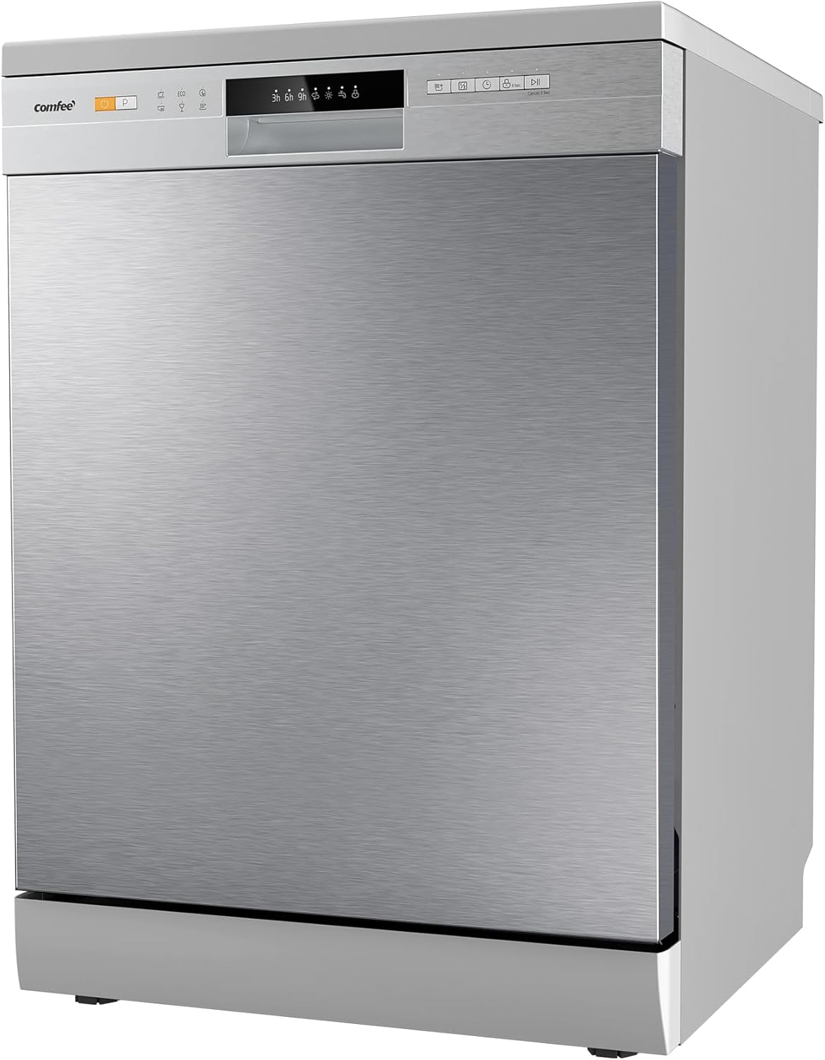 COMFEE' Lave-vaisselle 60cm 12 couverts, demi-charge, départ différé, inox