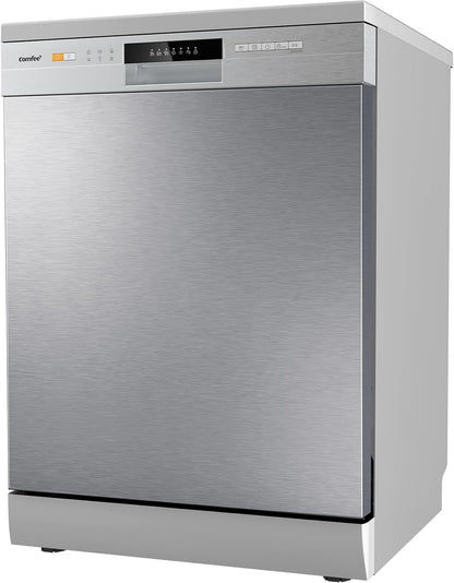 COMFEE' Lave-vaisselle 60cm 12 couverts, demi-charge, départ différé, inox