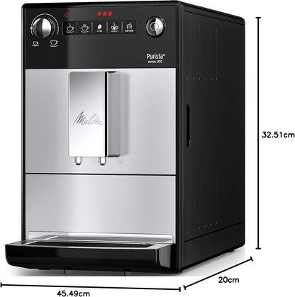 Melitta Purista F230-101 machine à café à grains 1L, silencieuse, expresso