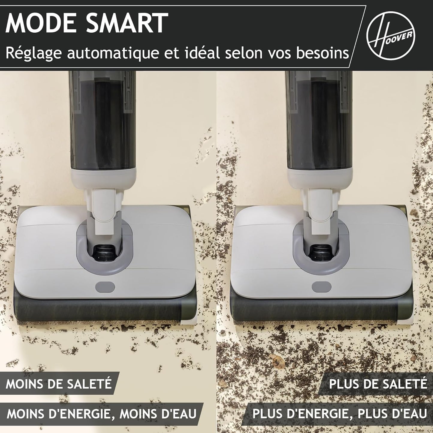 Hoover HW500 aspirateur sans fil laveur 230W, rouleaux, détection, auto-nettoyage