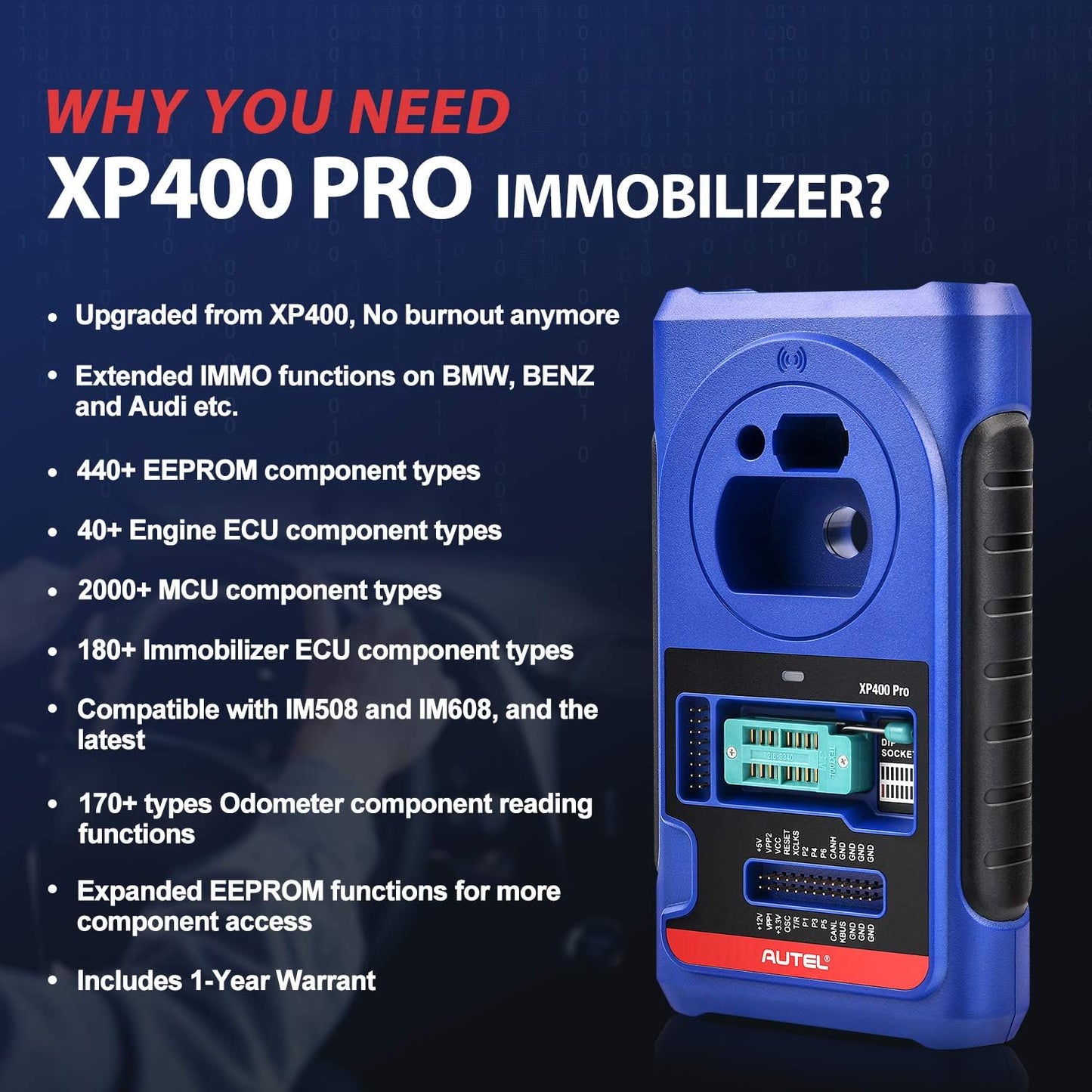 Autel XP400 Pro outil clé pour IM508/IM608S/IM608 Pro II – version améliorée