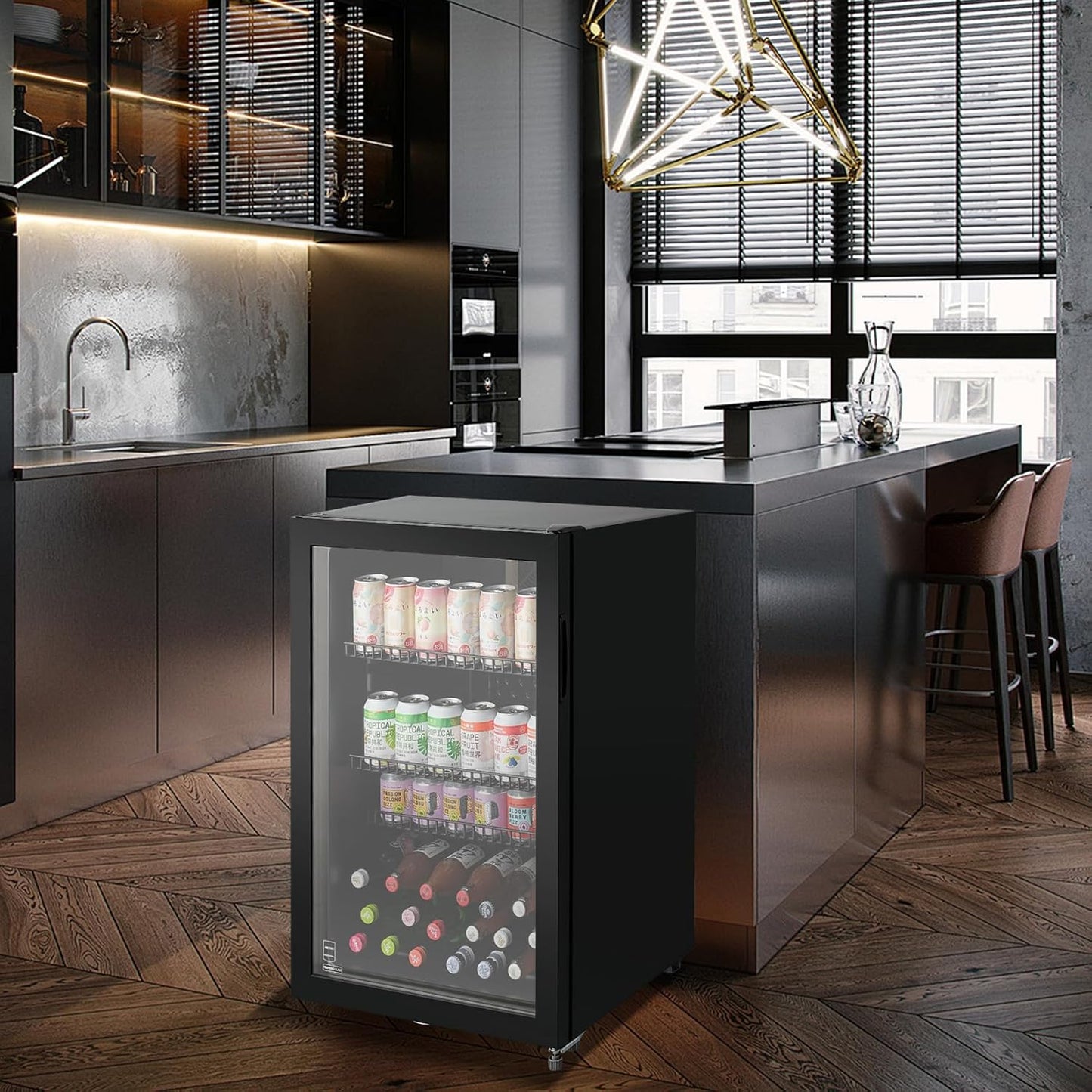 METRO réfrigérateur boissons GSC2125B 118L, métal/verre, avec serrure, noir