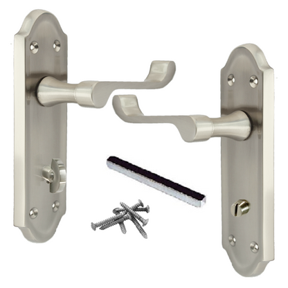 Poignées de porte multipack Ashford, style victorien, satinées, 1/4/6 paires