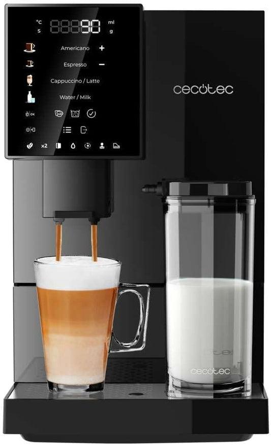 Cecotec cafetière superauto Cremmaet, 19 bars, broyeur, nettoyage auto