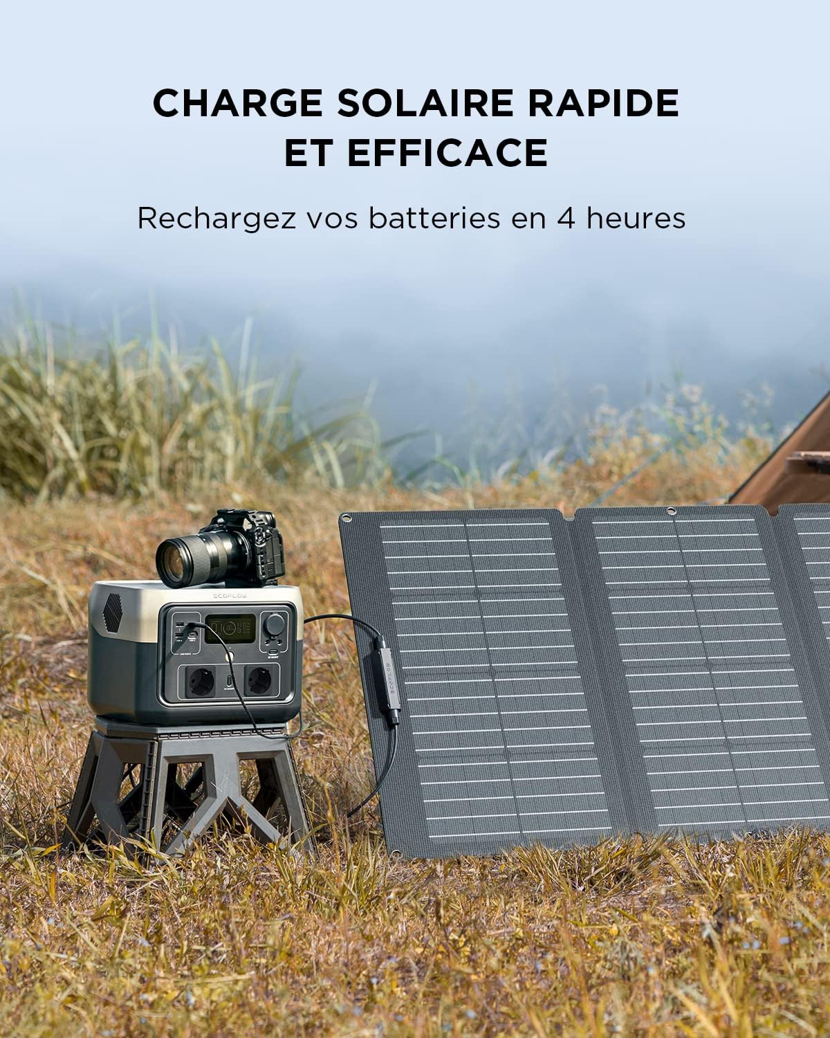 ECOFLOW RIVER 2 MAX + panneau solaire 160W, 1000W, reconditionné, emballage marqué