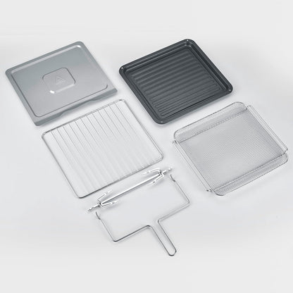 SEVERIN Mini-Four Air Chaud 12-en-1 25L Noir/Inox 2200W Écran Tactile TO9579