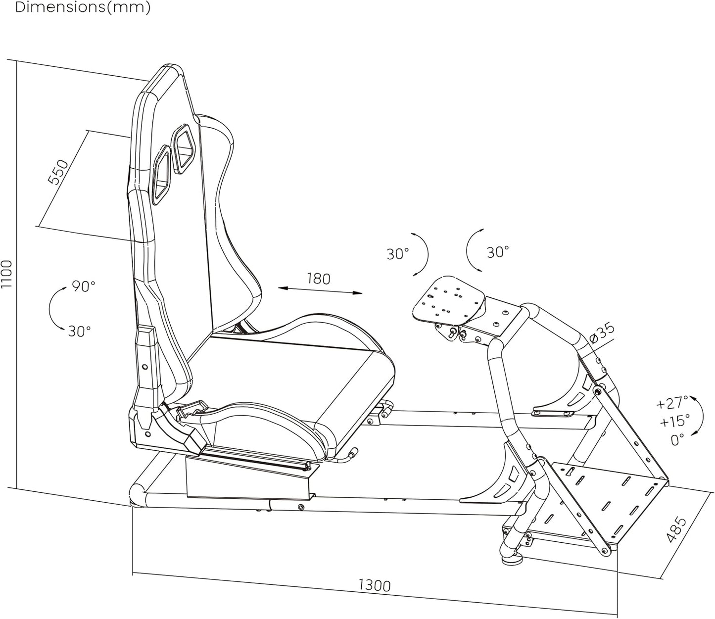OPLITE GT3 Superfast V2 cockpit SIMRACING GT/Rally, débutant