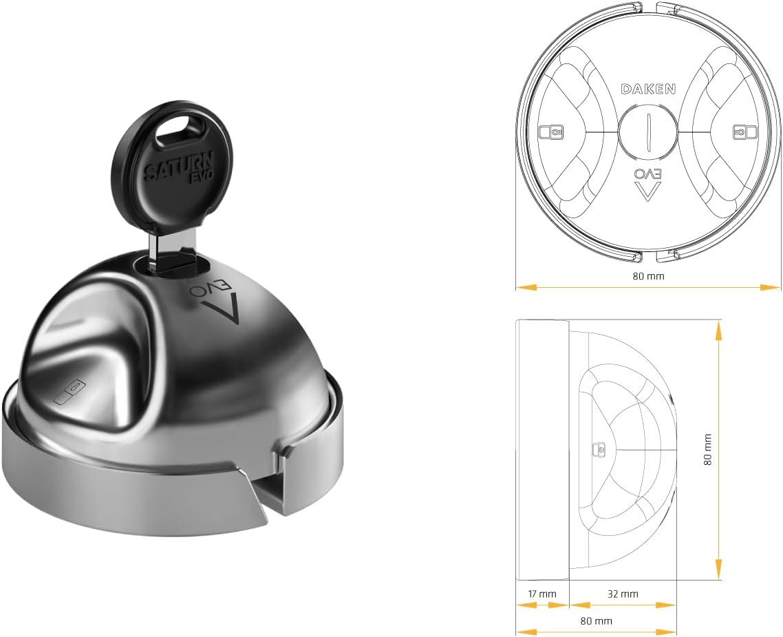 DAKEN Saturn Evo serrure antivol x2 pour véhicules utilitaires, acier