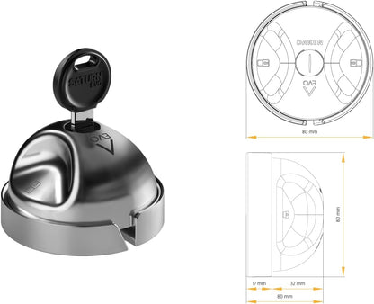 DAKEN Saturn Evo serrure antivol x2 pour véhicules utilitaires, acier