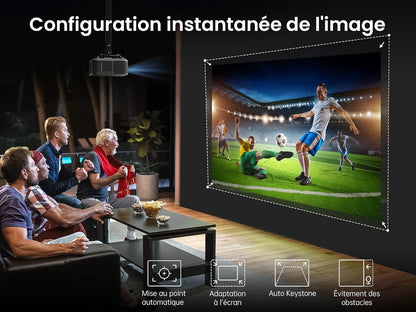 Yaber K3 vidéoprojecteur 1600ANSI, son JBL 30W, WiFi6 Bluetooth, Google TV, gris