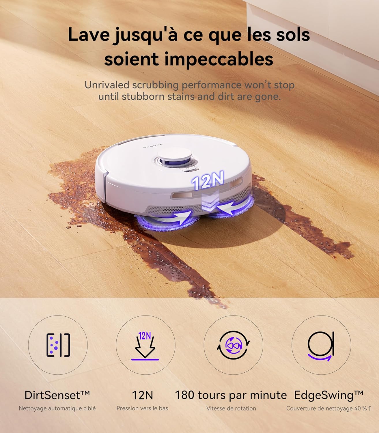 Narwal Freo X Ultra robot aspirateur laveur, 8200Pa, DirtSense&#8482;, station complète