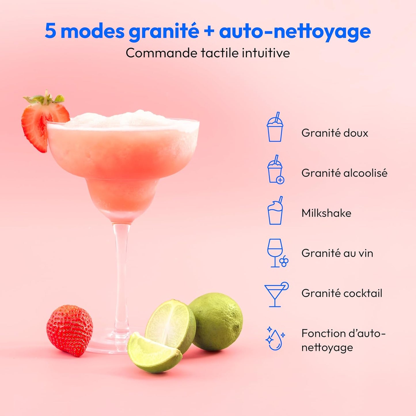 MEDION machine à granité MD12090, 2,6L, 5 modes, compresseur, 30–60 min
