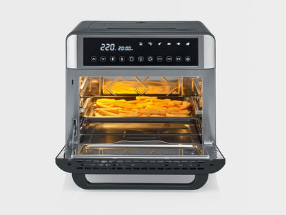 SEVERIN Mini-Four Air Chaud 12-en-1 25L Noir/Inox 2200W Écran Tactile TO9579