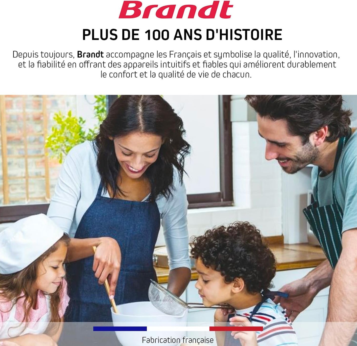 Brandt BPI6413BM plaque induction/gaz, 4 foyers, 3400W/4600W, encastrable 56x49cm