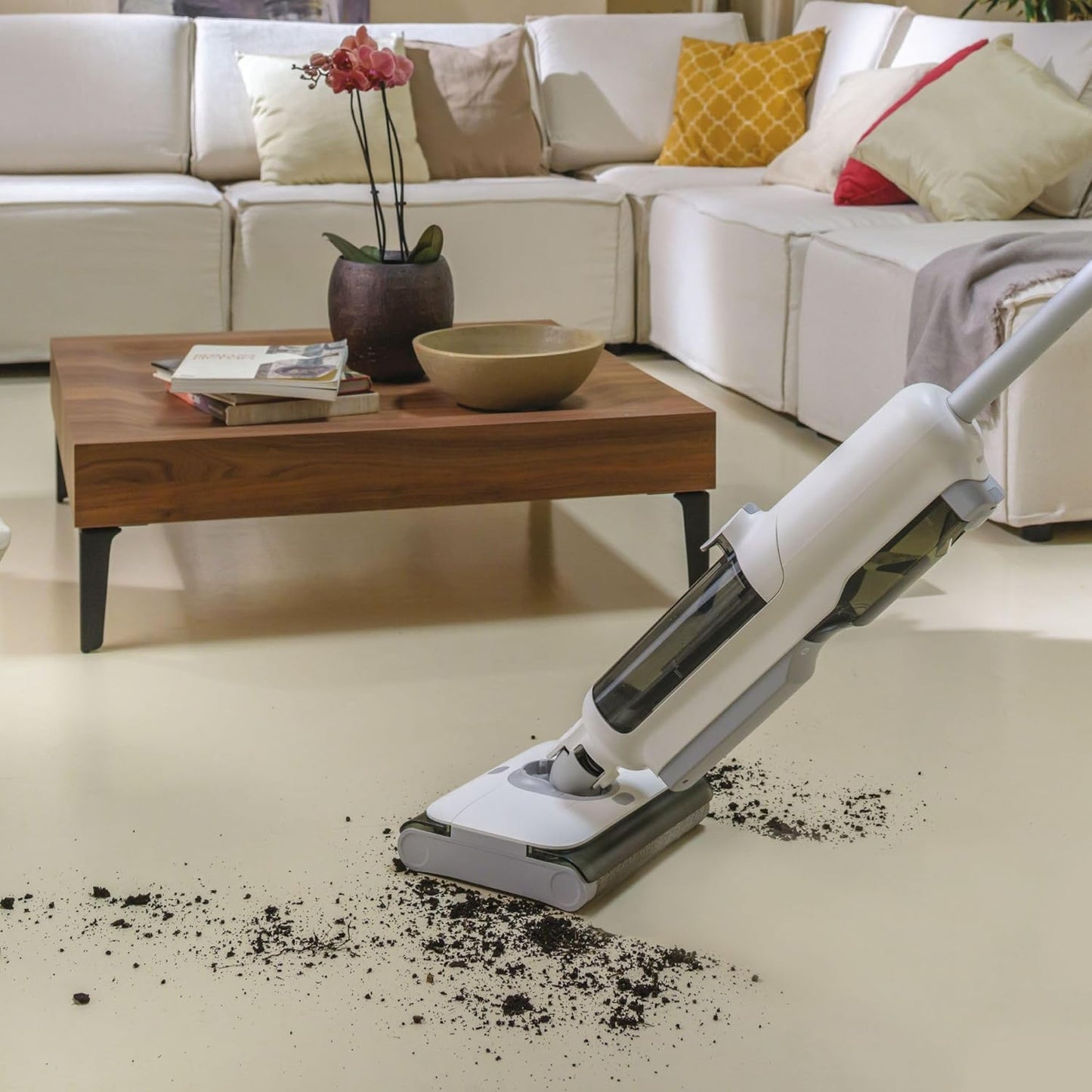 Hoover HW500 aspirateur sans fil laveur 230W, rouleaux, détection, auto-nettoyage