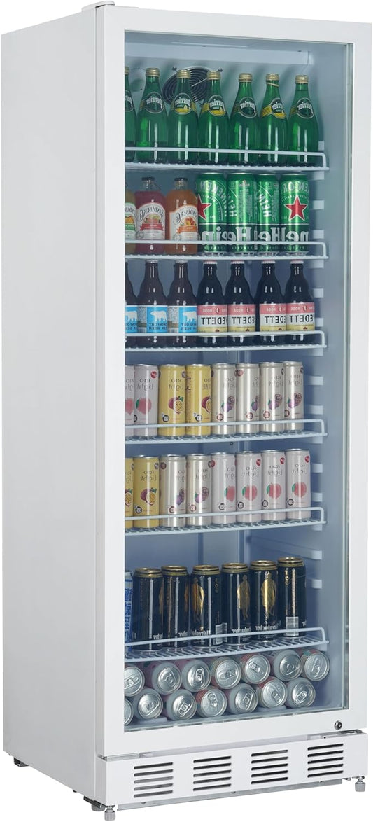 METRO Professional vitrine réfrigérée boissons 280L, serrure, blanche, 210W