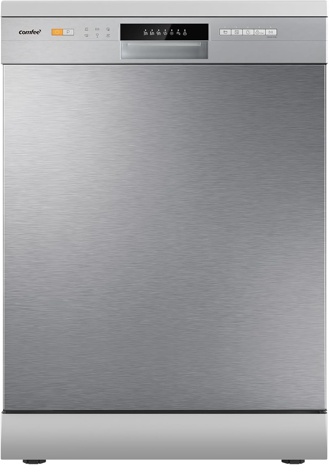 COMFEE' Lave-vaisselle 60cm 12 couverts, demi-charge, départ différé, inox