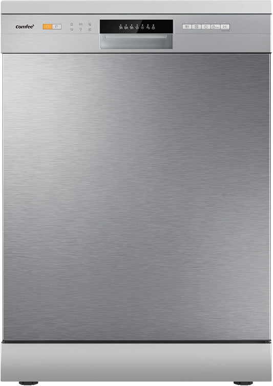 COMFEE' Lave-vaisselle 60cm 12 couverts, demi-charge, départ différé, inox