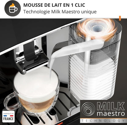 Krups Sensation Lait expresso grains, 6 boissons, carafe lait, EA912E10