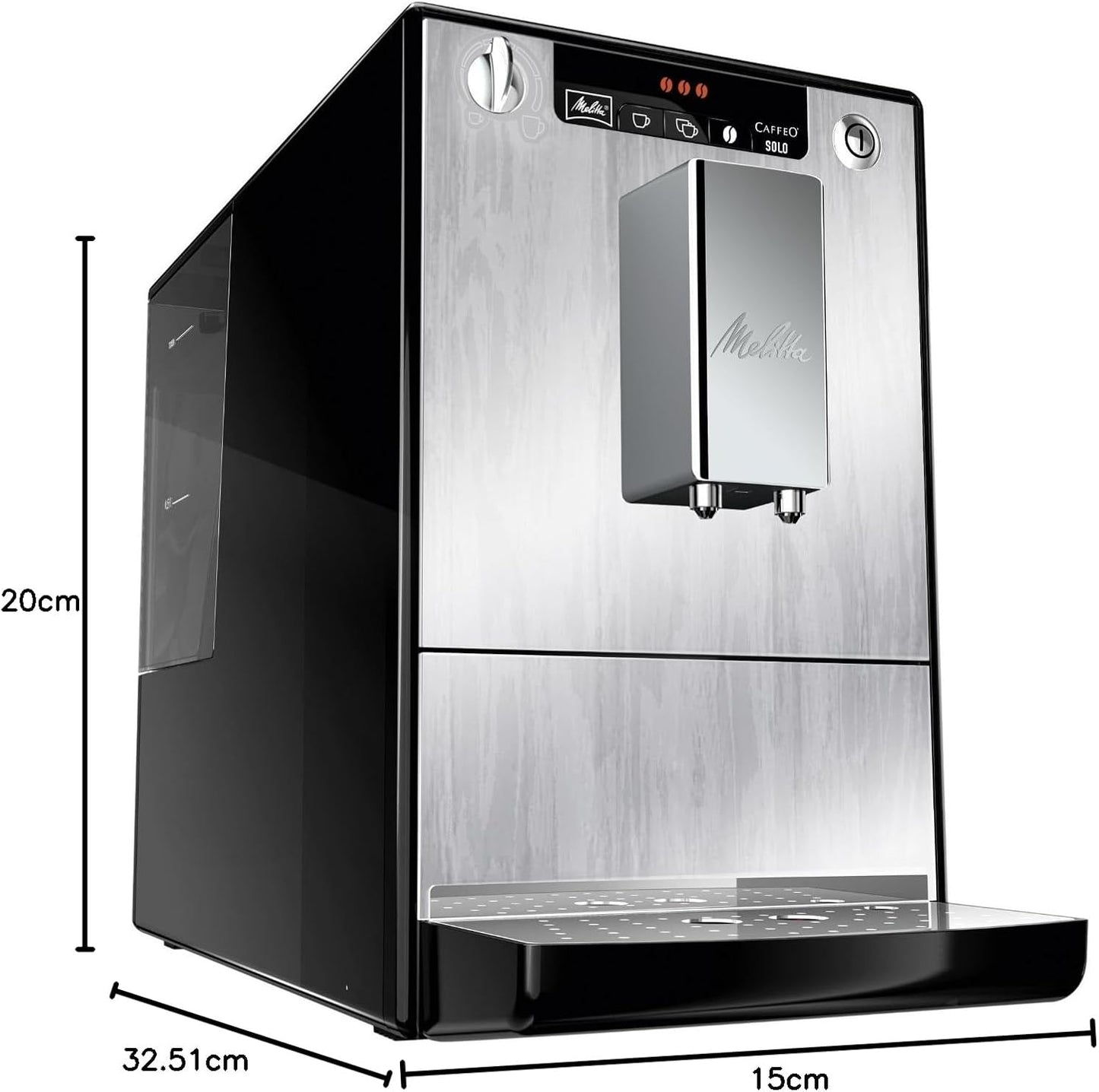 Melitta Caffeo Solo E950-111 machine expresso grains, 1.2L, acier