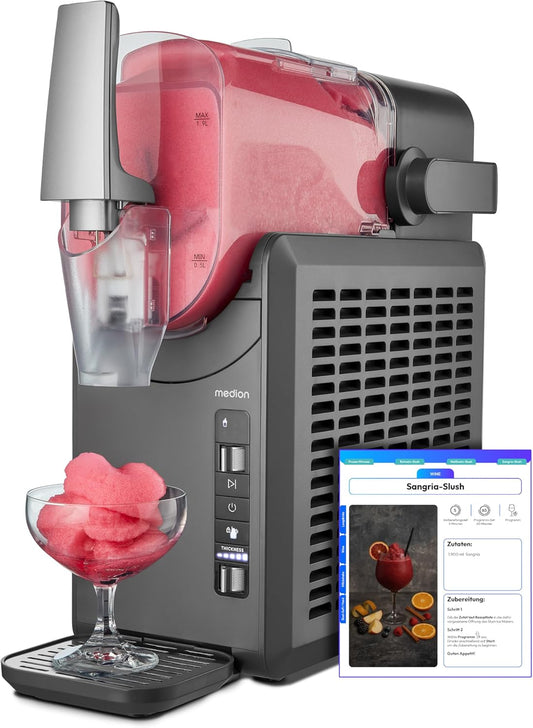 MEDION machine à granité MD12090, 2,6L, 5 modes, compresseur, 30–60 min