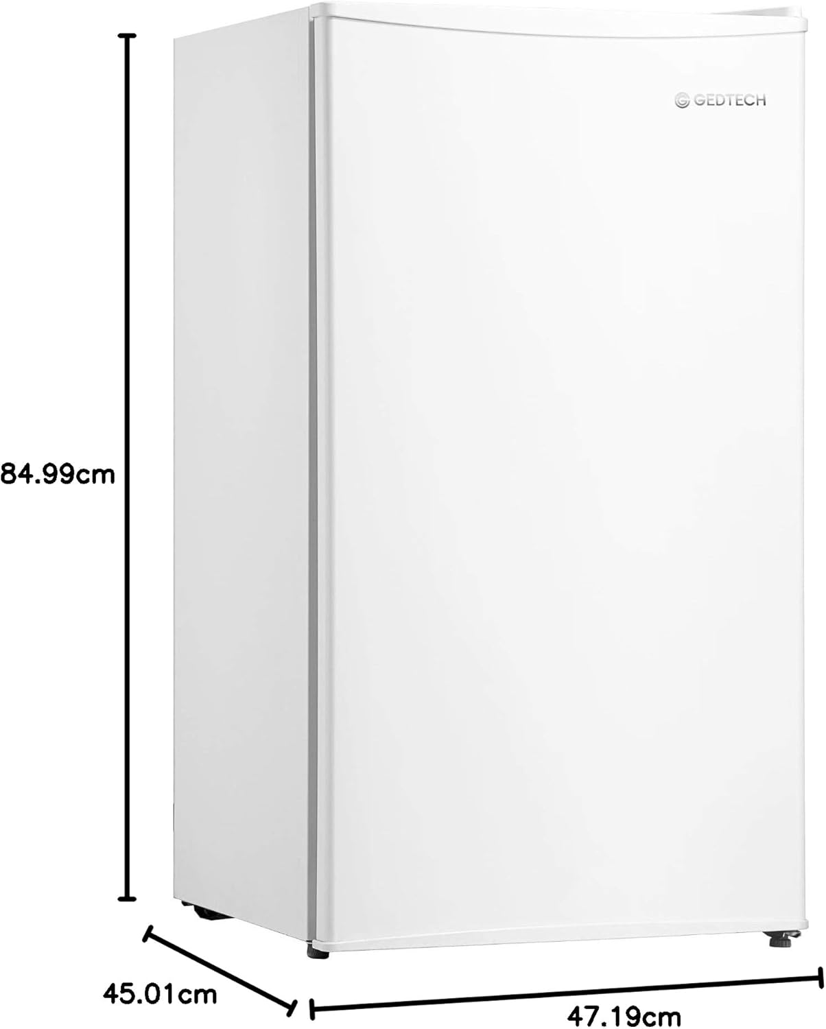 GEDTECH réfrigérateur table top 85L GTOP93WH blanc, compact