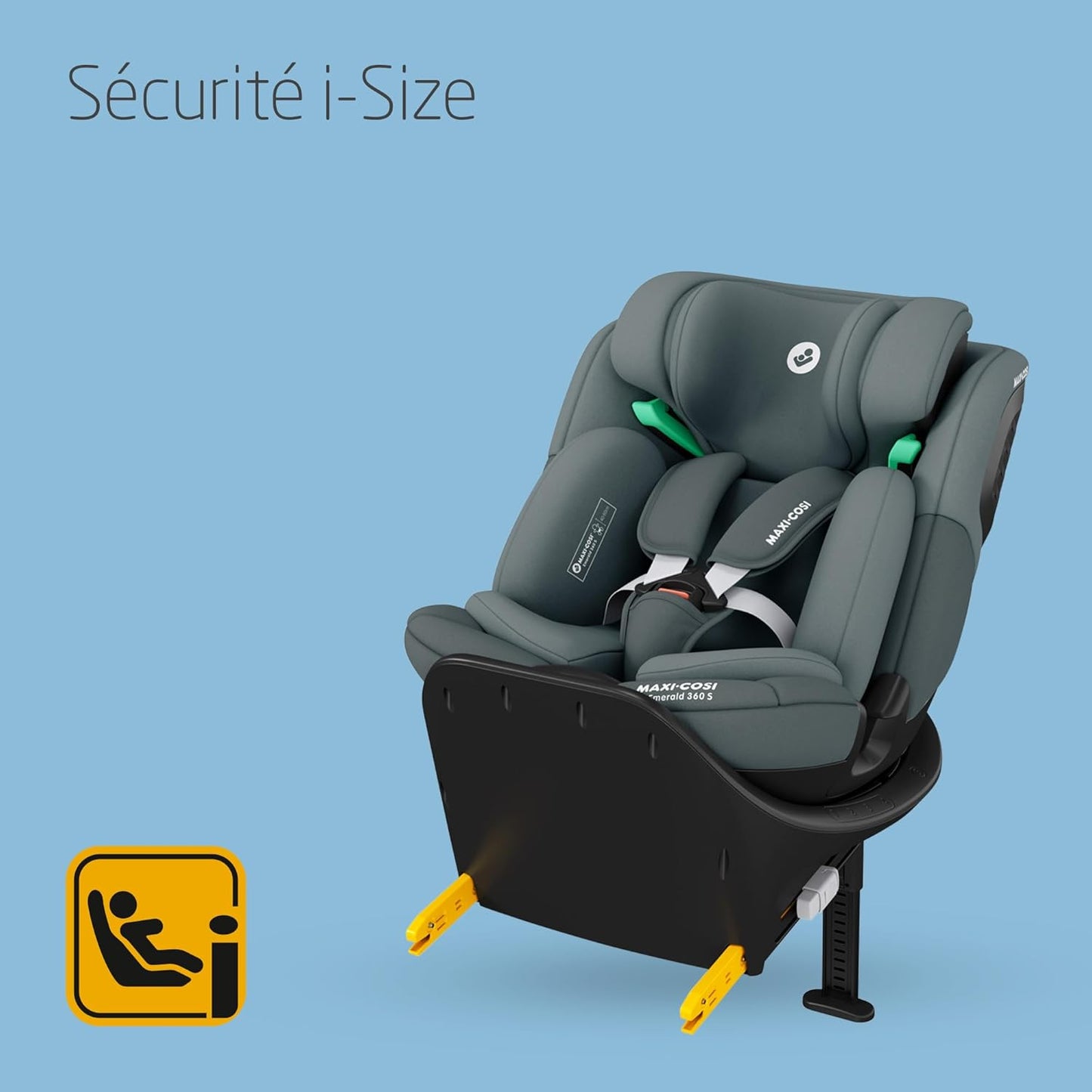 Maxi-Cosi Emerald 360 S i-Size, siège-auto pivotant 0-12 ans, G-CELL, 4 inclinaisons