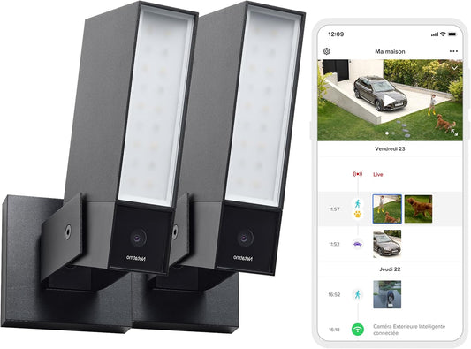 Netatmo pack 2 caméras extérieures, 1920p, WiFi, détection pers./animaux