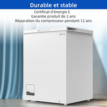 CHiQ congélateur coffre 142L, inverter, -32°C rapide, grille métal, silencieux