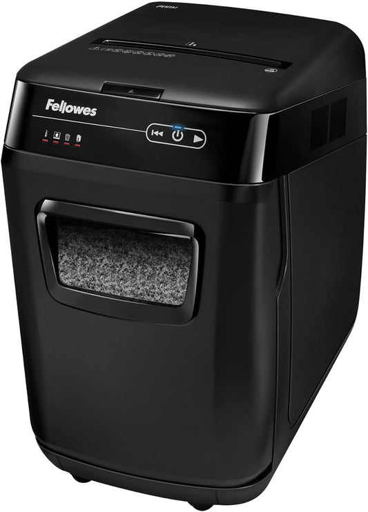 Fellowes destructeur Automax 200M, coupe croisée 200 feuilles, pro/domestique