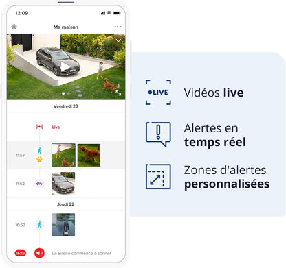 Netatmo pack 2 caméras extérieures, 1920p, WiFi, détection pers./animaux