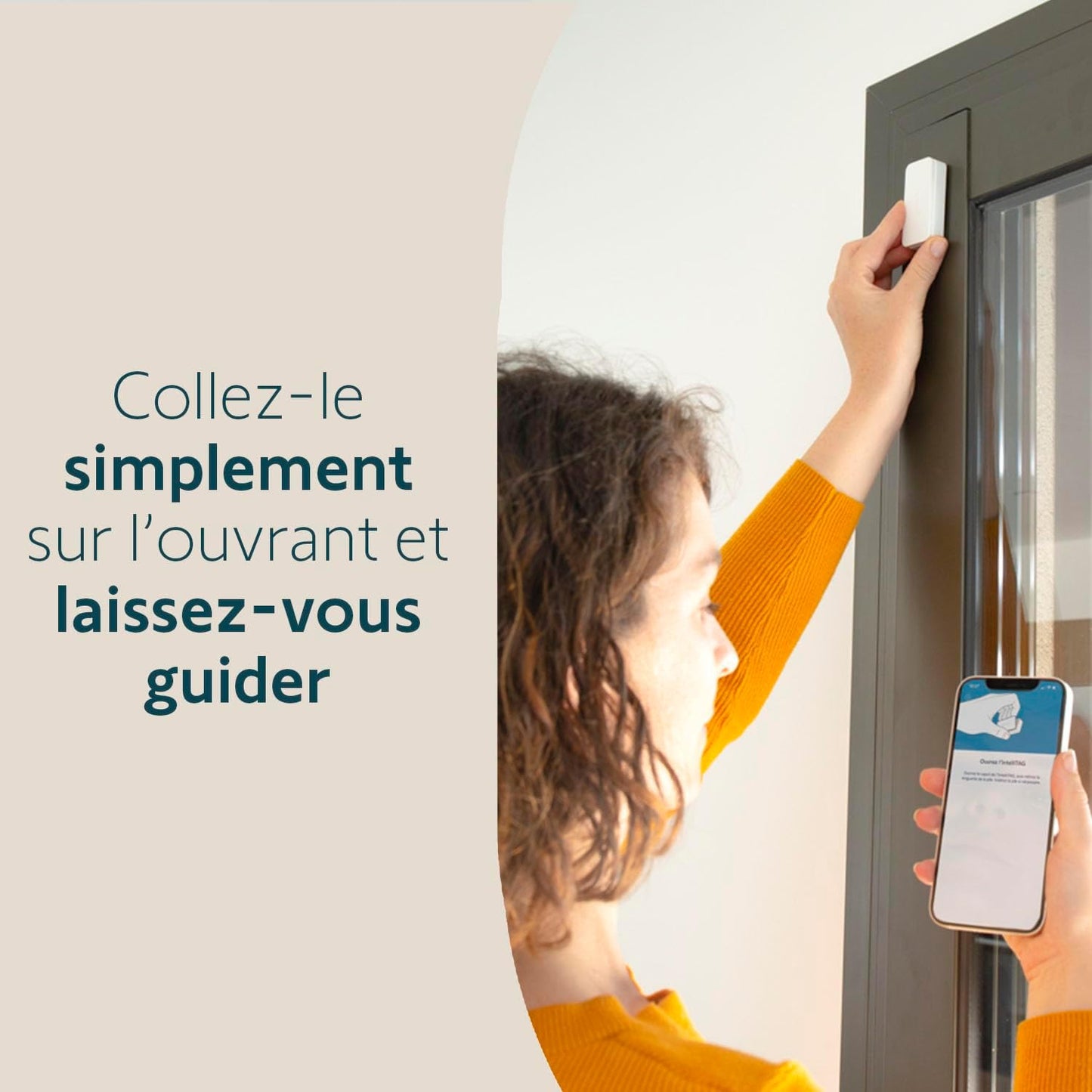 Somfy 2401488 pack 5 IntelliTAG, détection vibration avant ouverture, Home Alarm