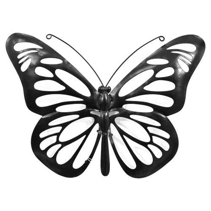 Décoration murale solaire rétroéclairée papillon et abeille – Décoration de jardin extérieure en métal avec éclairage