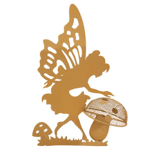 Lumière solaire sur piquet pour décoration de jardin, silhouette de fille, chien, garçon, parapluie, champignon