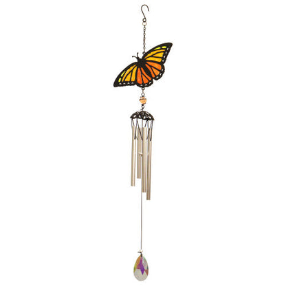 Carillon à vent papillon effet vitrail