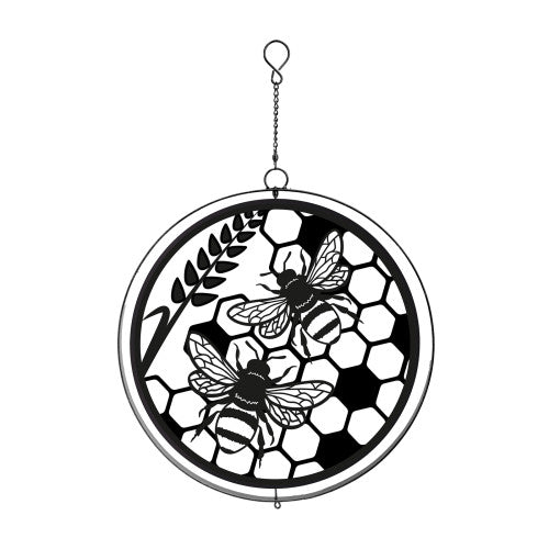 Tourniquet suspendu en forme de silhouette d'abeille - Bronze noir