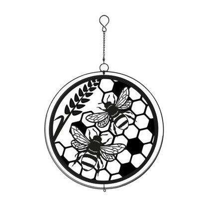 Tourniquet suspendu en forme de silhouette d'abeille - Bronze noir