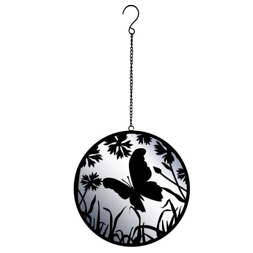 Miroir papillon suspendu Silhouette Spinner - Suspension arbre noir